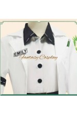 Identity V Doctor Emily Dyer Bamboo Guardian White Outfit Cosplay Costume